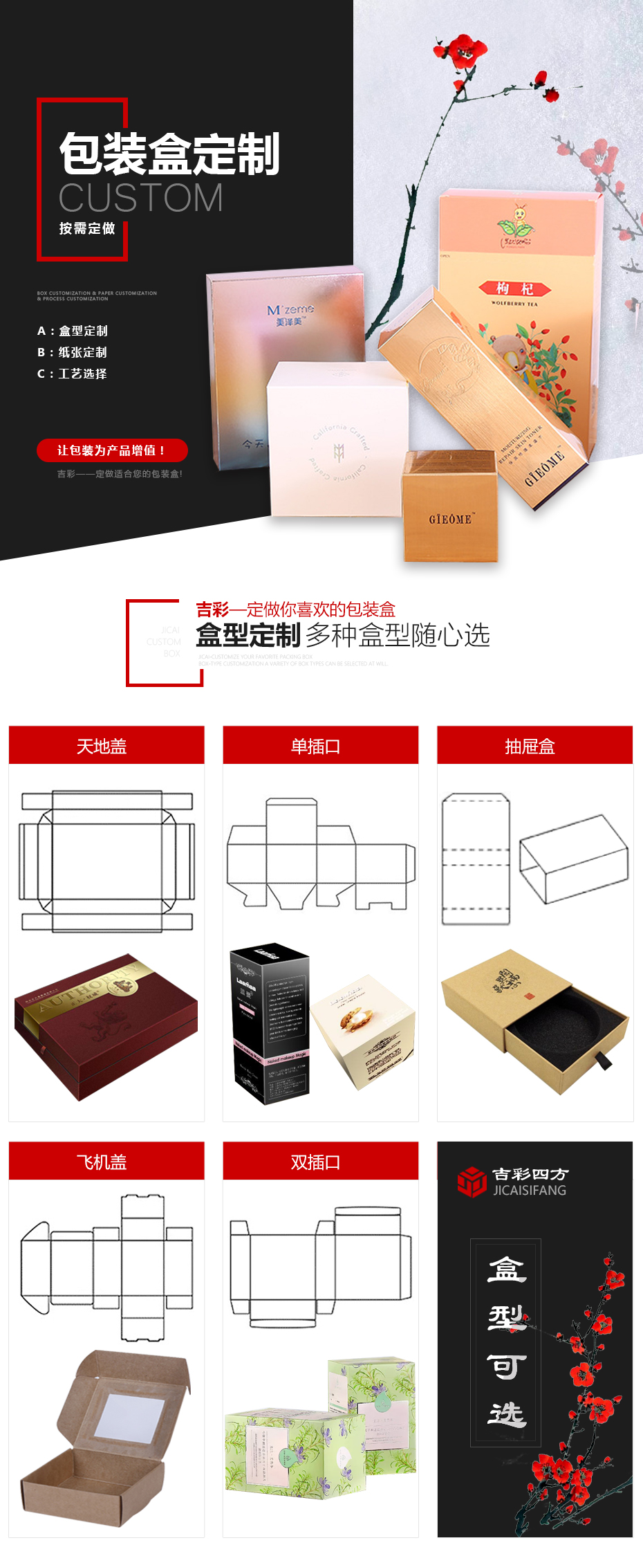 復古化妝品包裝盒